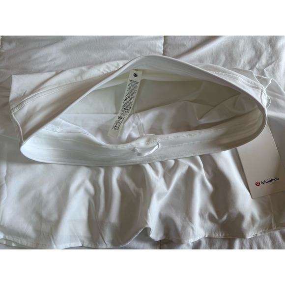 New Lululemon Lightweight High-Rise Tennis Skirt Size 12 White LW8AJGS Skort NWT - Picture 7 of 14